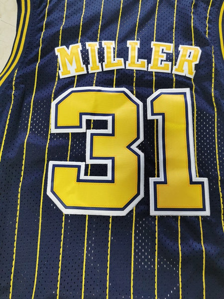 Men 31 Reggie Miller Jersey Dark Blue Indiana Pacers Jersey Hardwood Classics - fastssd - NBA Jersey - nRevo