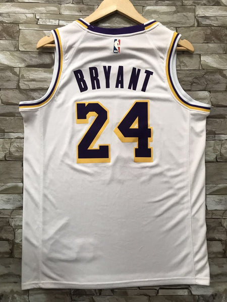 New Men 24 Kobe Bryant Jersey White Los Angeles Lakers Swingman Jersey - fastssd - NBA Jersey - nRevo