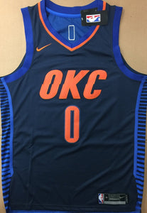 Men 0 Russell Westbrook Jersey Blue Oklahoma City Thunder Authentic Player - fastssd - NBA Jersey - nRevo