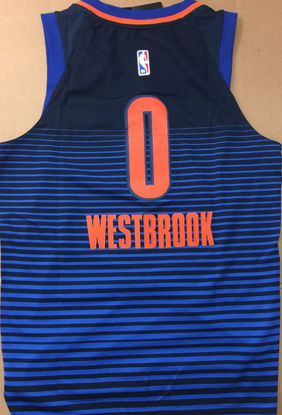 Men 0 Russell Westbrook Jersey Blue Oklahoma City Thunder Authentic Player - fastssd - NBA Jersey - nRevo