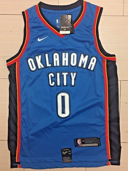 Men 0 Russell Westbrook Jersey Blue Oklahoma City Thunder Jersey Swingman - fastssd - NBA Jersey - nRevo