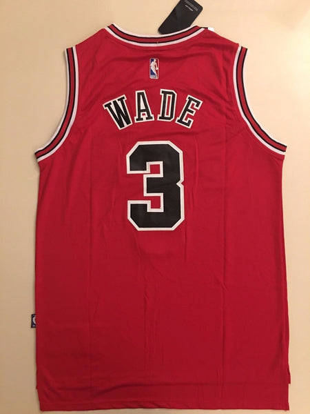 Men 3 Dwyane Wade Jersey Red Chicago Bulls jersey Throwback Swingman - fastssd - NBA Jersey - nRevo