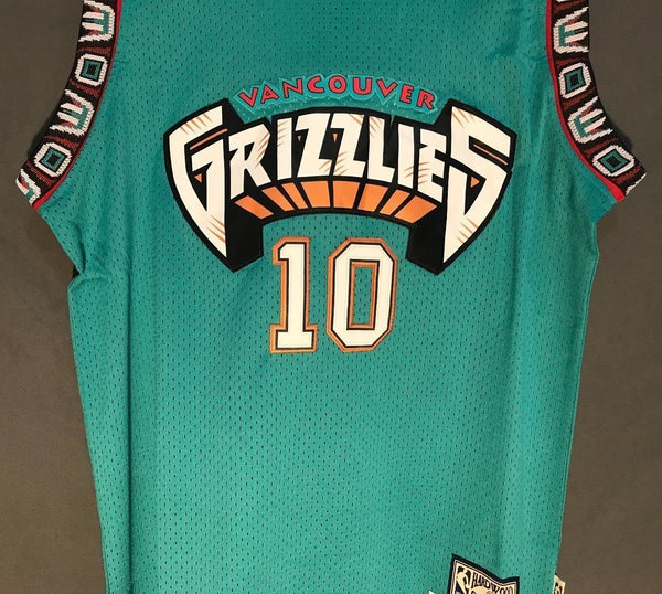 Men 10 Mike Bibby Jersey Green Vancouver Grizzlies Throwback Swingman - fastssd - NBA Jersey - nRevo