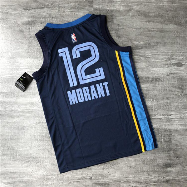 New Men 12 Ja Morant Jersey Navy Memphis Grizzlies Jersey Throwback Swingman - fastssd - NBA Jersey - nRevo