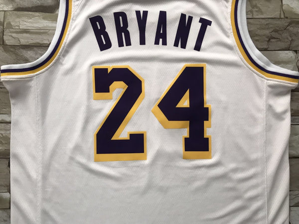 New Men 24 Kobe Bryant Jersey White Los Angeles Lakers Swingman Jersey - fastssd - NBA Jersey - nRevo