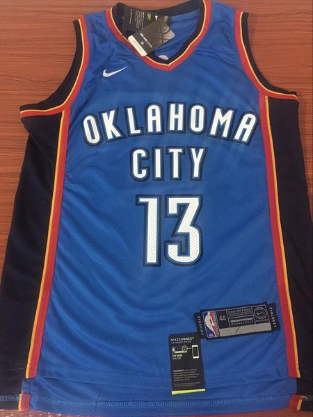Men OKC 13 Paul George Jersey Blue Oklahoma City Thunder Swingman Fanatics - fastssd - NBA Jersey - nRevo