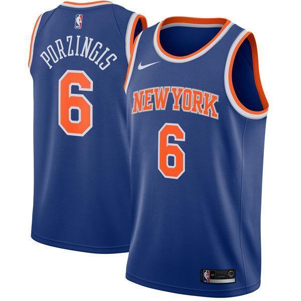 Men 6 Kristaps Porzingis Jersey Blue New York Knicks Jersey Fanatics - fastssd - NBA Jersey - nRevo