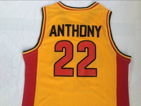 Men 22 Carmelo Anthony Jersey Yellow Oak Hill Swingman Jersey Fanatics - fastssd - NBA Jersey - nRevo