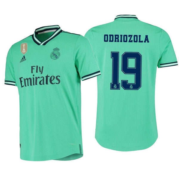 Men 19 Alvaro Odriozola Jersey Green Away Real Madrid Jersey Laliga 2020 - fastssd - Soccer Jersey - CrazyKill