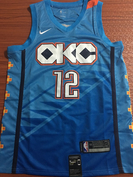 Men 12 Steven Adams Jersey Blue Mix Oklahoma City Thunder Jersey Fanatics - fastssd - NBA Jersey - nRevo