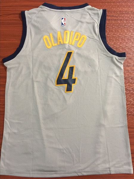 Men 04 Victor Oladipo Jersey Grey Indiana Pacers Jersey Swingman Fanatics