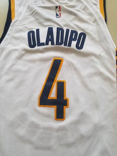 Men 04 Victor Oladipo Jersey White Indiana Pacers Jersey Swingman Fanatics