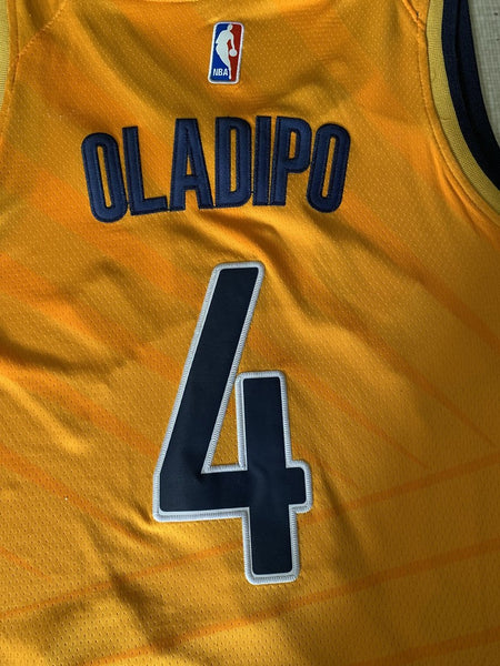Men 04 Victor Oladipo Jersey Yellow Indiana Pacers Jersey Swingman Fanatics