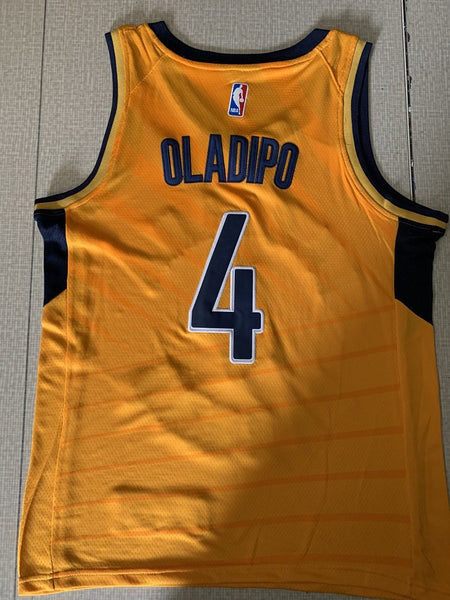 Men 04 Victor Oladipo Jersey Yellow Indiana Pacers Jersey Swingman Fanatics