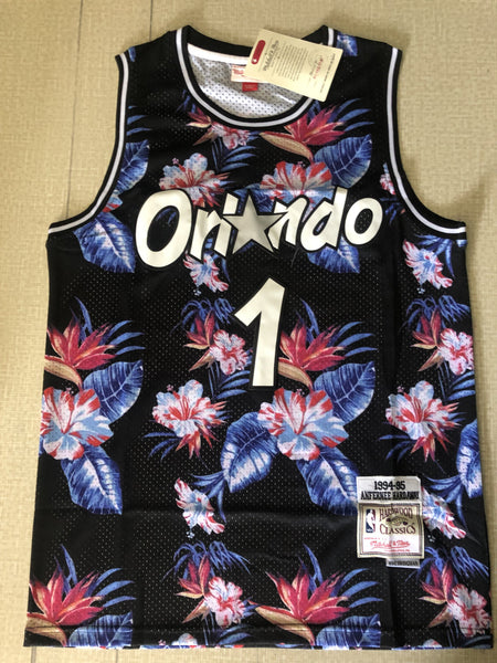 Men 01 Penny Hardaway Jersey Ness Floral Fashion Orlando Magic Jersey Hardwood Classics - fastssd - NBA Jersey - nRevo