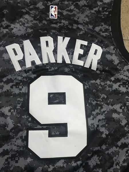 Men 09 Tony Parker Jersey Grey San Antonio Spurs Jersey Swingman Fanatics