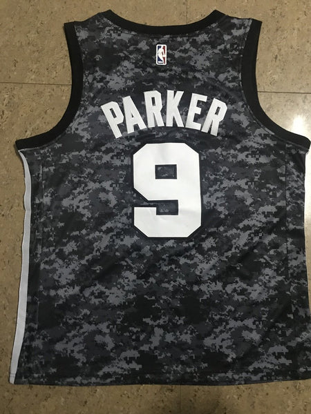 Men 09 Tony Parker Jersey Grey San Antonio Spurs Jersey Swingman Fanatics