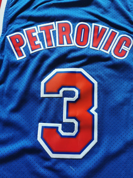 Men 03 Drazen Petrovic Jersey Blue Brooklyn Nets Jersey Hardwood Classics - fastssd - NBA Jersey - nRevo