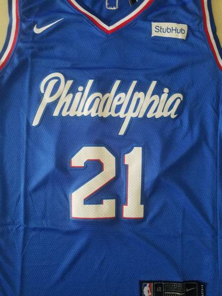 Men 21 Joel Embiid Jersey Blue Philadelphia 76ers Jersey Swingman Fanatics - fastssd - NBA Jersey - nRevo