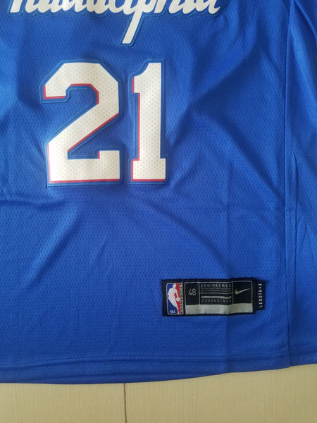 Men 21 Joel Embiid Jersey Blue Philadelphia 76ers Jersey Swingman Fanatics - fastssd - NBA Jersey - nRevo