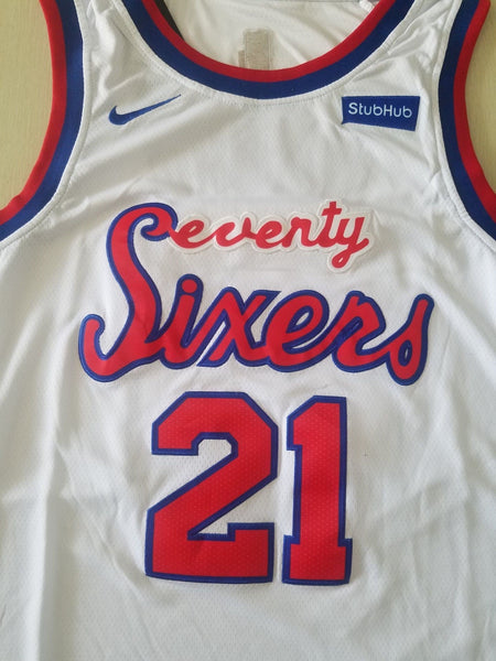 Men 21 Joel Embiid City Jersey White Philadelphia 76ers Jersey Fanatics - fastssd - NBA Jersey - nRevo