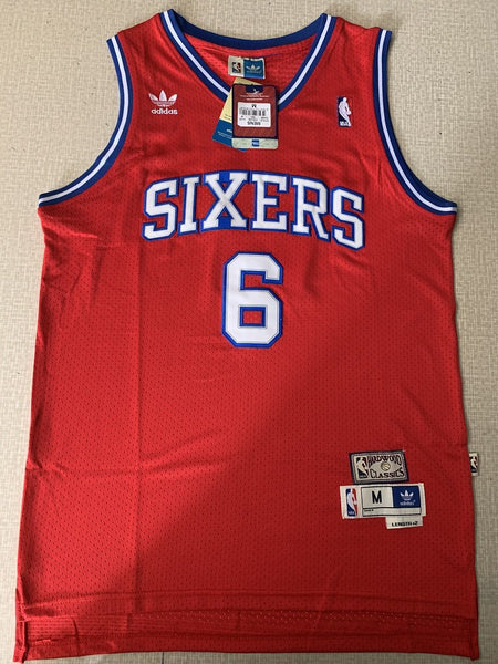 Men 06 Julius Erving Jersey Red Philadelphia 76ers Jersey Hardwood Classic