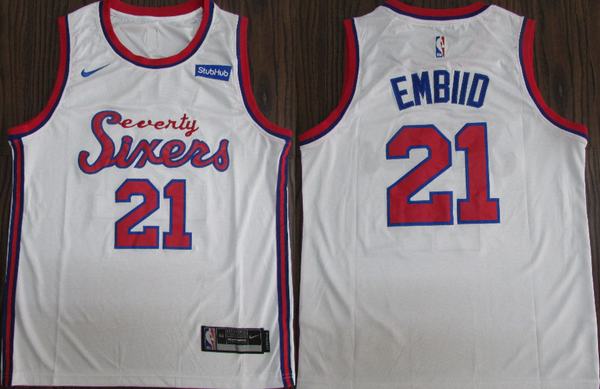 Men 21 Joel Embiid City Jersey White Philadelphia 76ers Jersey Fanatics - fastssd - NBA Jersey - nRevo