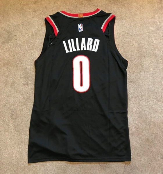 Men 0 Damian Lillard Jersey Black Portland Trail Blazers Authentic Player - fastssd - NBA Jersey - nRevo