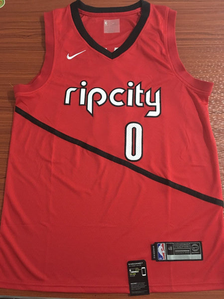 Men 0 Damian Lillard Jersey Red Rip City Portland Trail Blazers Jersey Swingman Fanatics - fastssd - NBA Jersey - nRevo