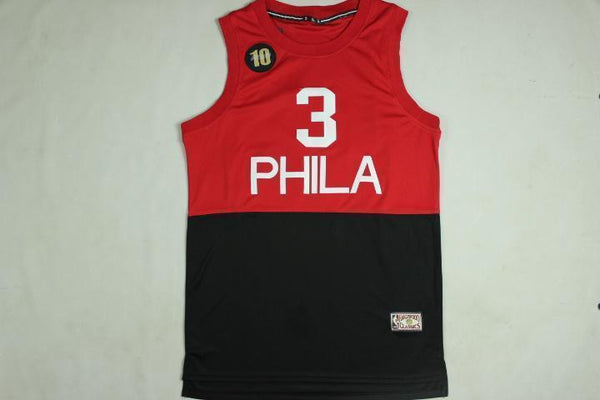 Men 3 Allen Iverson Jersey Red&Black Philadelphia 76ers Jersey Fanatics - fastssd - NBA Jersey - nRevo