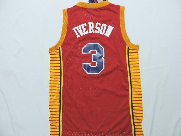 Men 3 Allen Iverson Jersey Red&Yellow Philadelphia 76ers Jersey Fanatics - fastssd - NBA Jersey - nRevo