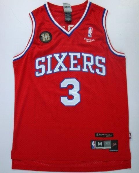 Men 3 Allen Iverson Jersey Red Philadelphia 76ers Jersey Fanatics - fastssd - NBA Jersey - nRevo