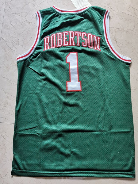 Men 01 Oscar Robertson Jersey Green Milwaukee Bucks Jersey Hardwood Classics - fastssd - NBA Jersey - nRevo