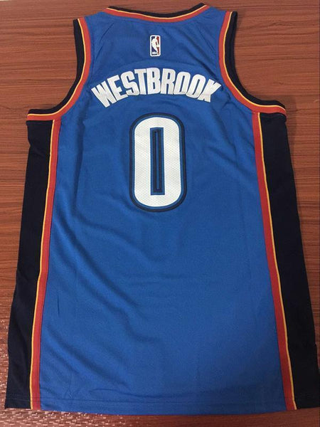 Men 0 Russell Westbrook Icon Jersey Blue Oklahoma City Thunder Jersey - fastssd - NBA Jersey - nRevo