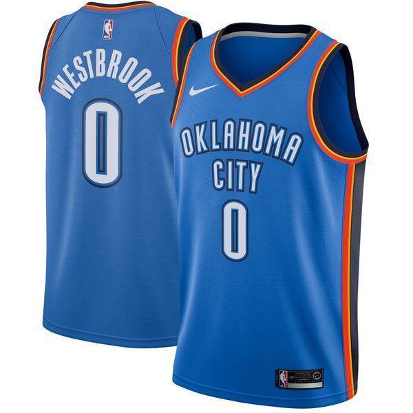 Men 0 Russell Westbrook Icon Jersey Blue Oklahoma City Thunder Jersey - fastssd - NBA Jersey - nRevo