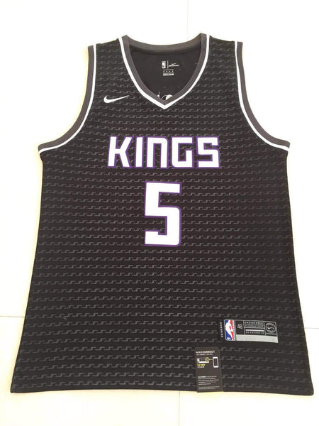 Men 05 De Aaron Fox Jersey Black Sacramento Kings Jersey Swingman Fanatics