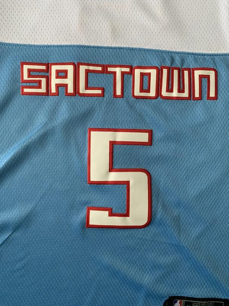 Men 05 De Aaron Fox Jersey Blue Sacramento Kings Jersey Swingman Fanatics