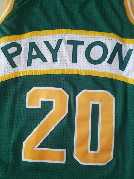 Men 20 Gary Payton Jersey Green Seattle Supersonics Jersey Swingman - fastssd - NBA Jersey - nRevo