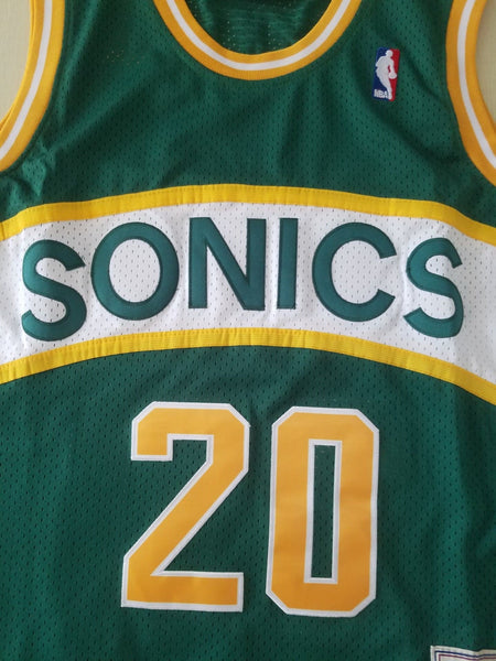 Men 20 Gary Payton Jersey Green Seattle Supersonics Jersey Swingman - fastssd - NBA Jersey - nRevo