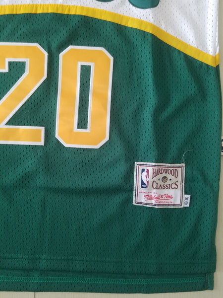 Men 20 Gary Payton Jersey Green Seattle Supersonics Jersey Swingman - fastssd - NBA Jersey - nRevo