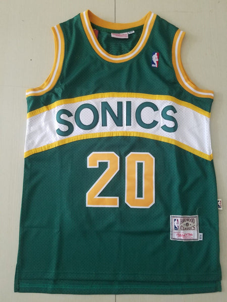 Men 20 Gary Payton Jersey Green Seattle Supersonics Jersey Swingman - fastssd - NBA Jersey - nRevo