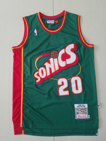 Men 20 Gary Payton Jersey Green Seattle Supersonics Jersey Hardwood Classics - fastssd - NBA Jersey - nRevo