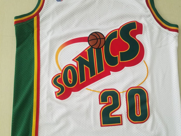 Men 20 Gary Payton Jersey White Seattle Supersonics Hardwood Jersey Classics - fastssd - NBA Jersey - nRevo