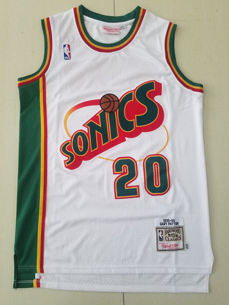 Men 20 Gary Payton Jersey White Seattle Supersonics Hardwood Jersey Classics - fastssd - NBA Jersey - nRevo