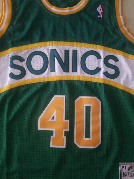 Men 40 Shawn Kemp Jersey Green Seattle Supersonics Jersey Hardwood Classics - fastssd - NBA Jersey - nRevo