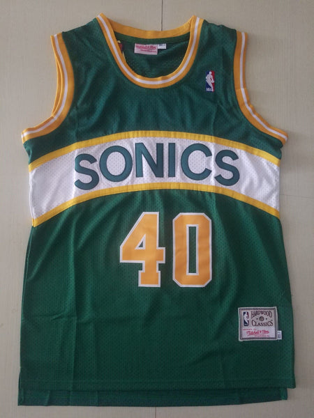 Men 40 Shawn Kemp Jersey Green Seattle Supersonics Jersey Hardwood Classics - fastssd - NBA Jersey - nRevo