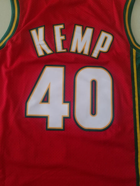 Men 40 Shawn Kemp Jersey Red Seattle Supersonics Jersey Hardwood Classics - fastssd - NBA Jersey - nRevo