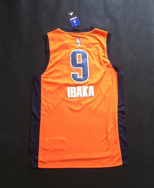 Men 9 Serge Ibaka Jersey Orange Oklahoma City Swingman - fastssd - NBA Jersey - nRevo