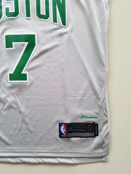Men 07 Jaylen Brown Jersey Gray Boston Celtics Jersey Swingman Fanatics