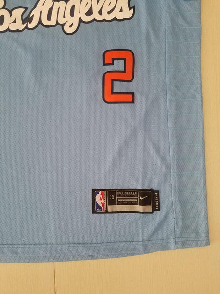 Men 02 Kawhi Leonard Jersey Grey Los Angeles Clippers Jersey Swingman Fanatics